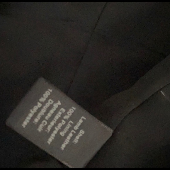 $795 Elizabeth and James Black Leather Blazer Jacket Lambskin Size 6 - Picture 7 of 9